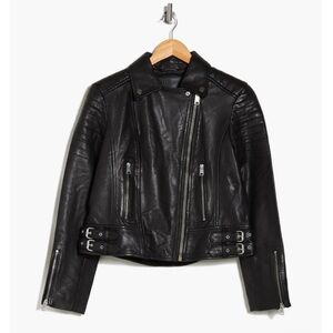 ALL SAINTS - NWT $639 - Papin Biker Lambskin Leather Jacket Sz 4